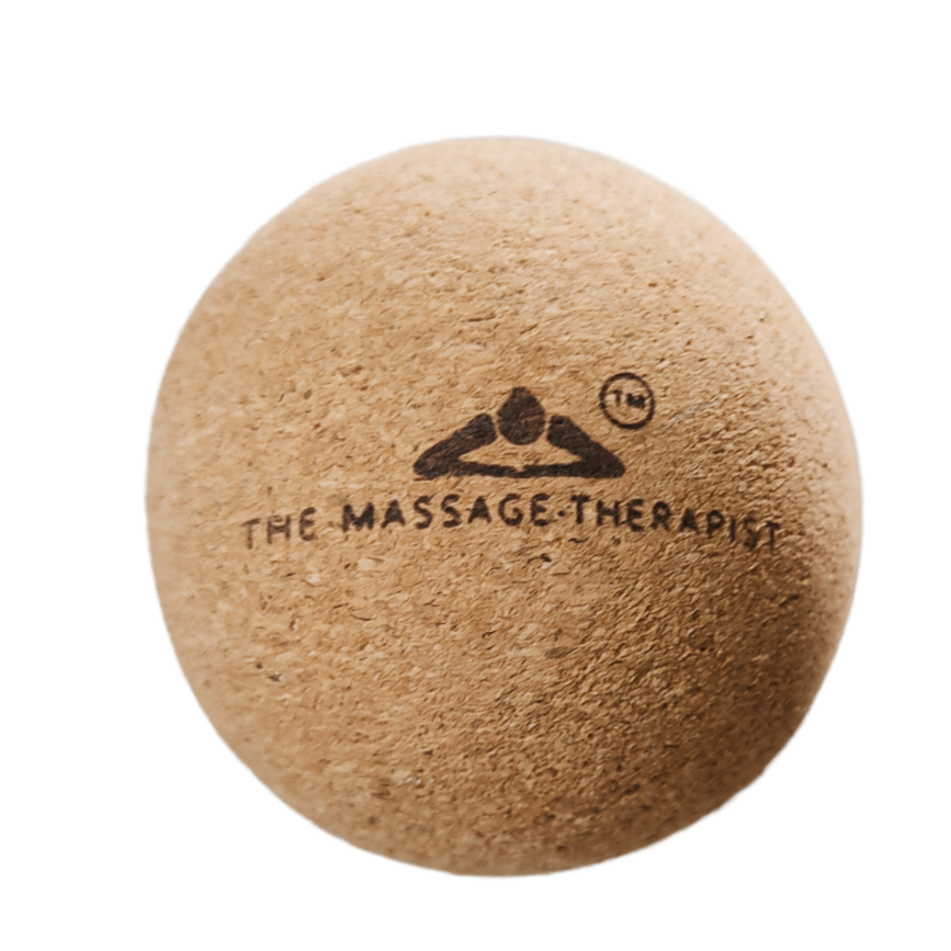 Cork Massage Ball for relieving pain and muscle tension or during yoga practice.
