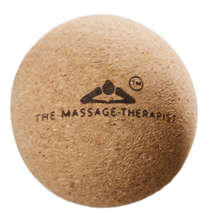 Cork Massage Ball for relieving pain and muscle tension or during yoga practice.